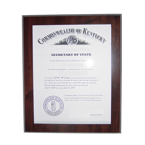 New Mexico Notary Commission Frame Fits 11 x 8.5 x inch Certificate